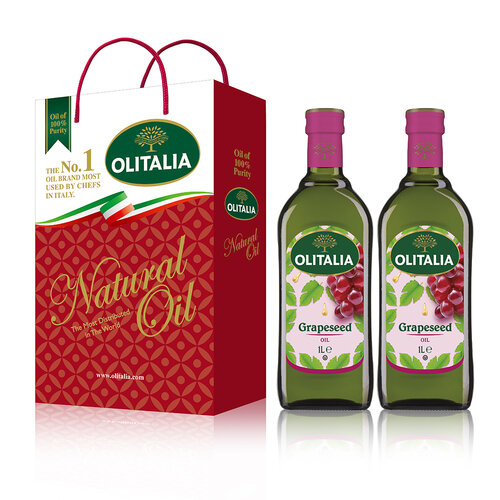 【奧利塔olitalia】葡萄籽油1000ml (2瓶禮盒組) A210004x2