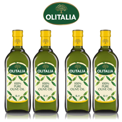 【奧利塔olitalia】純橄欖油1000mlx4瓶(雙入禮盒組)A230002x4