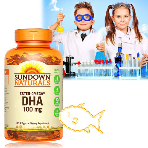 即期良品【美國Sundown日落恩賜】兒童精明鮪魚油DHA軟膠囊(100粒/瓶)