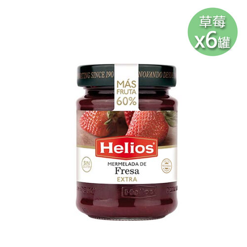 Helios太陽 天然60%果肉草莓果醬6罐(340g/罐)
