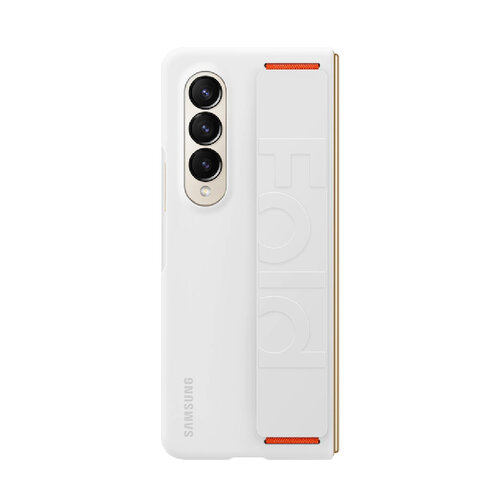 SAMSUNG Galaxy Z Fold4 原廠矽膠薄型背蓋 (附指環帶)- 白色