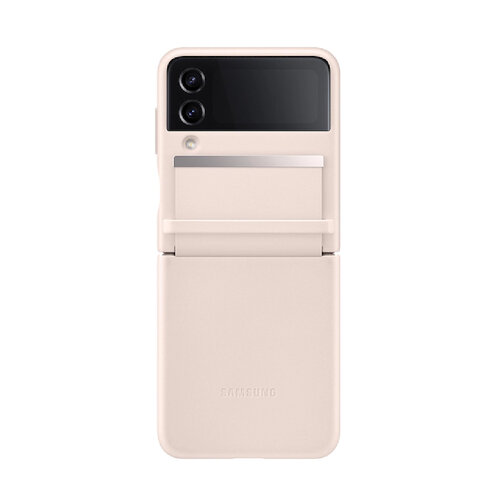 SAMSUNG Galaxy Z Flip4 原廠全覆蓋設計皮革背蓋-粉桃色