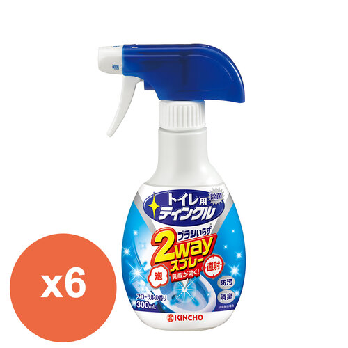 日本KINCHO金鳥馬桶強效清潔-兩用噴劑300ml*6瓶