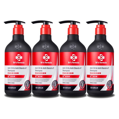 《台塑生醫》Dr's Formula控油抗屑洗髮精升級版(激涼款)三代580g*4入