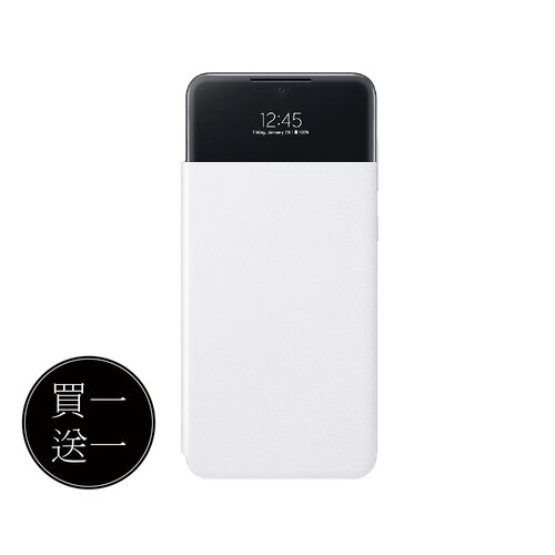【買一送一】SAMSUNG Galaxy A33 5G 原廠透視感應皮套 (EF-EA336P)-白色