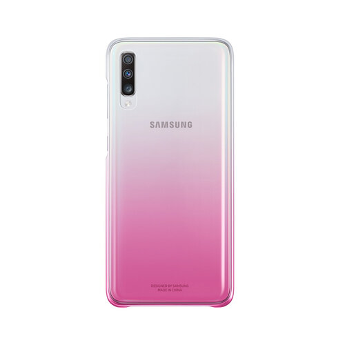 SAMSUNG Galaxy A70 原廠漸層透明背蓋 粉 (台灣公司貨)