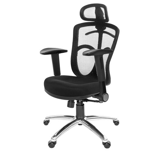 GXG 高背半網 電腦椅 (鋁腳/摺疊滑面手) TW-096 LUA1J