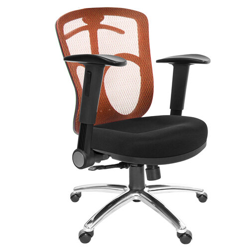 GXG 短背半網 電腦椅 (摺疊扶手/鋁腳) TW-096 LU1