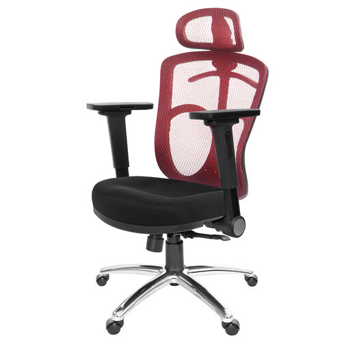 GXG 高背半網 電腦椅 (鋁腳/4D平面摺疊扶手)TW-096 LUA1H