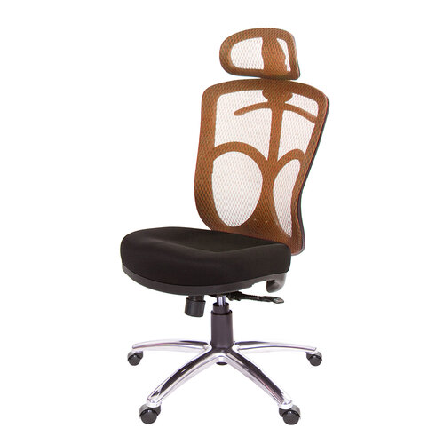 GXG 高背半網 電腦椅 (鋁腳/無扶手) TW-096 LUANH
