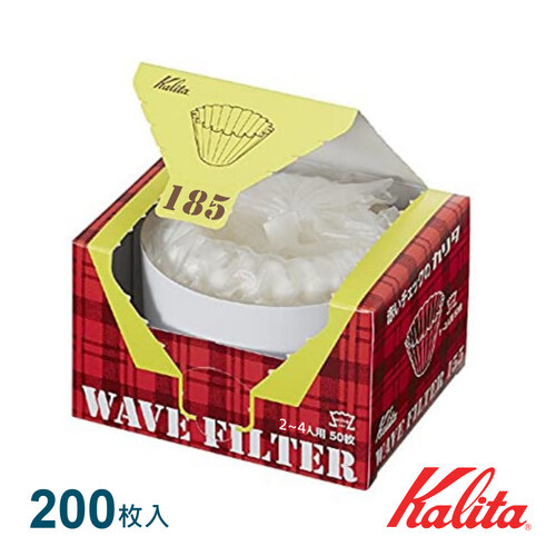 Kalita 185系列 濾杯專用酵素漂白 波浪型濾紙/蛋糕型濾紙 2~4人 200入