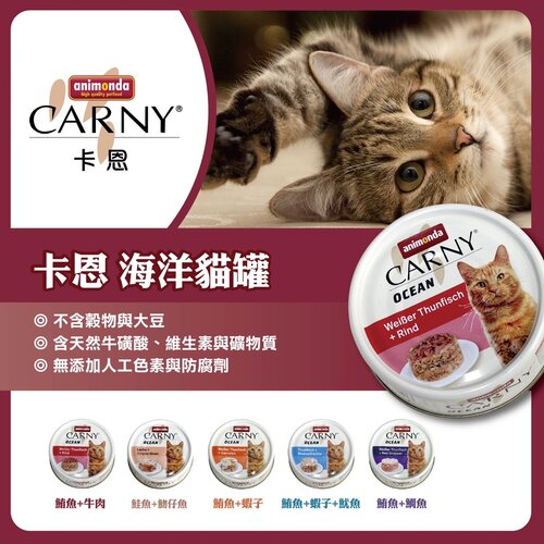 【Animonda】CARNY OCEAN 卡恩 海洋貓罐系列 80g*24罐