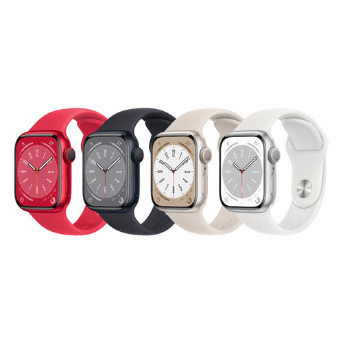 Apple Watch Series 8 (GPS版) 41mm鋁金屬錶殼搭配運動型錶帶- E