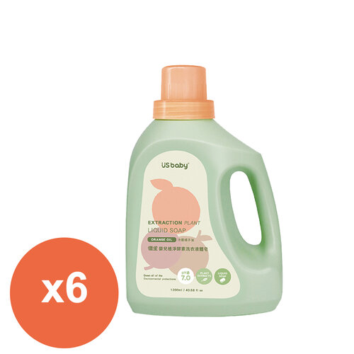 優生 嬰兒植淨酵素洗衣液體皂(嬰兒洗衣精)1200mlx6瓶
