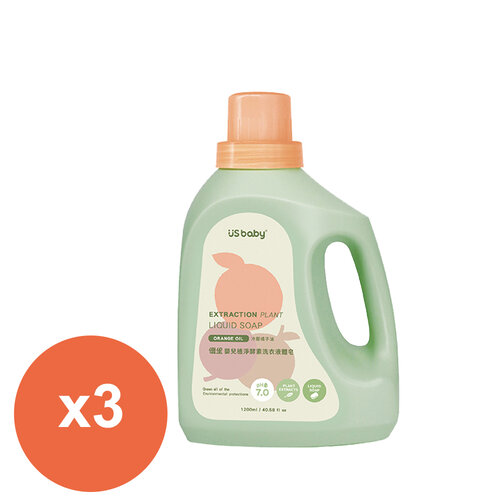 優生 嬰兒植淨酵素洗衣液體皂(嬰兒洗衣精)1200mlx3瓶