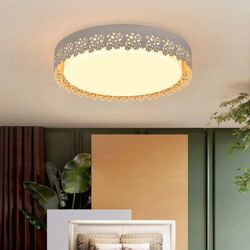 H&R安室家 47cm花園 智能LED吸頂燈ZA0217(附遙控器可調明暗及色溫 )