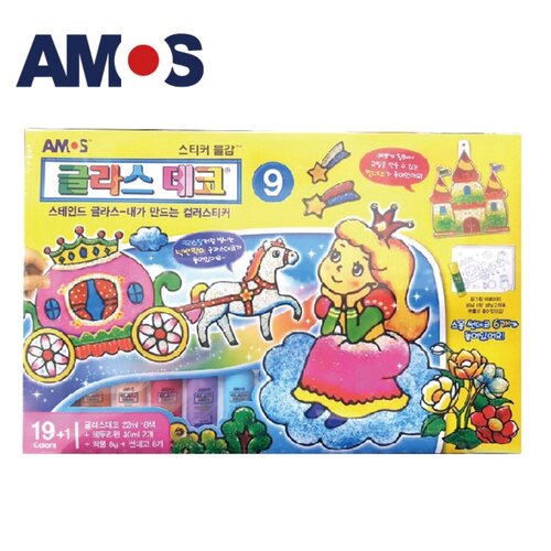 【AMOS 阿摩司】韓國原裝 19+1色22ML主題玻璃彩繪膠組