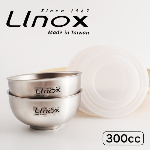 LINOX抗菌304不鏽鋼兒童碗-11cm-附蓋-2入X2盒
