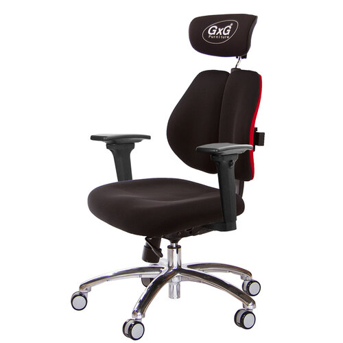 GXG 雙軸枕 雙背工學椅(鋁腳/3D升降扶手) TW-2606 LUA9