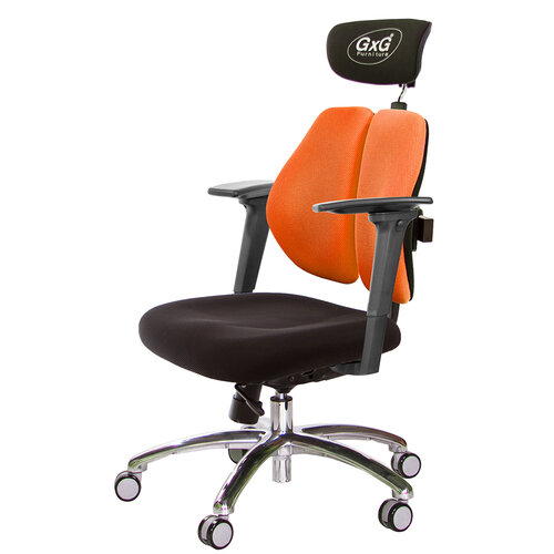 GXG 雙軸枕 雙背工學椅(鋁腳/3D手遊休閒扶手) TW-2606 LUA9M