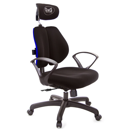 GXG 雙軸枕 雙背電腦椅(D字扶手) TW-2604 EA4