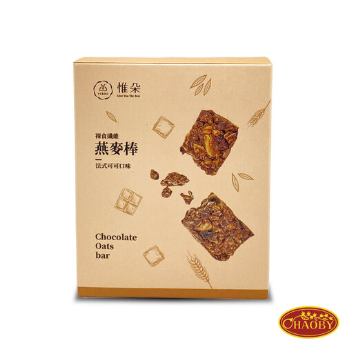 【超比食品】輕纖系列燕麥棒-法式可可(30gx6支/盒)3盒