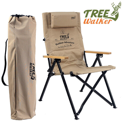 TreeWalker 可調背折疊椅(椅背可調角度休閒椅、露營椅) -卡其