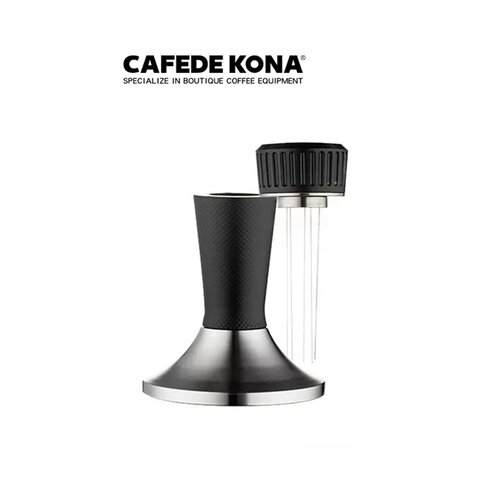 CAFEDE KONA 二合一布粉針 + 咖啡壓粉器(58mm) ) - 黑