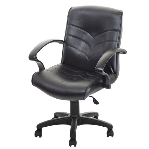 GXG 短背皮面 電腦椅 (可後躺/塑膠腳) TW-1007 EK