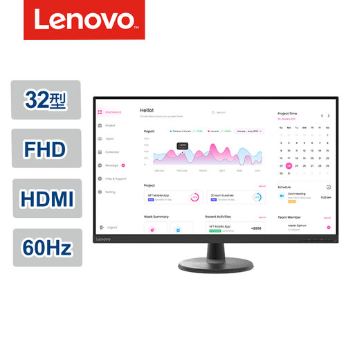 Lenovo D32-40 31.5吋 顯示器