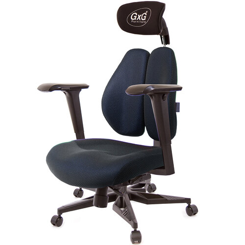 GXG 雙軸枕 DUO KING 工學椅(電競腳/4D升降扶手) TW-3606 KGA3