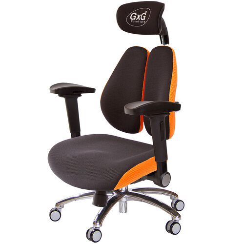 GXG 雙軸枕 DUO KING 工學椅(鋁腳/4D弧面摺疊手) TW-3606 LUA1D