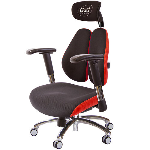 GXG 雙軸枕 DUO KING 工學椅(鋁腳/2D滑面金屬手) TW-3606 LUA6