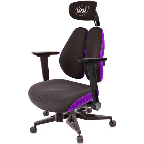 GXG 雙軸枕 DUO KING 工學椅(電競腳/4D平面摺疊手) TW-3606 KGA1H