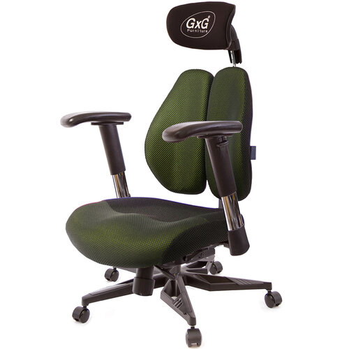 GXG 雙軸枕 DUO KING 工學椅(電競腳/2D滑面金屬手) TW-3606 KGA6