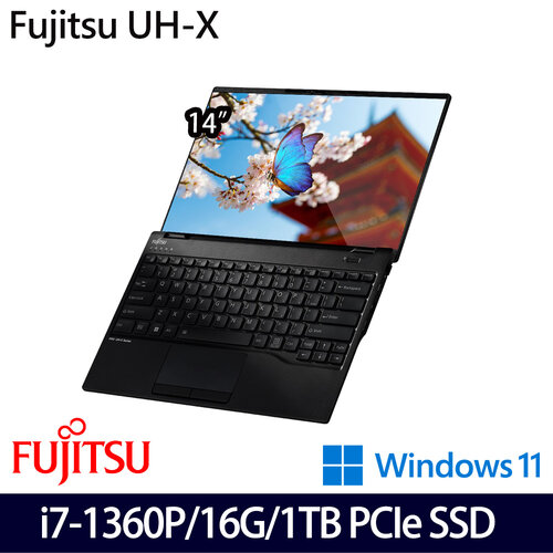 Fujitsu 富士通 UH-X FPC02680LK 14吋/i7-1360P/16G/1TB PCIe SSD/W11 輕薄筆電