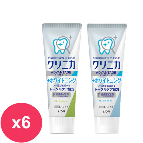 日本獅王固齒佳酵素極致亮白牙膏130g *6入
