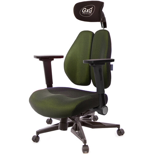 GXG 雙軸枕 DUO KING 記憶棉工學椅(電競腳/4D平面摺疊手) TW-3608 KGA1H