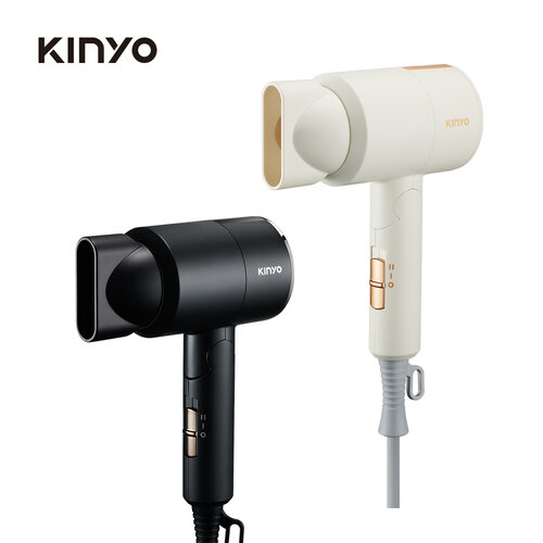 【KINYO】雙電壓800W折疊負離子吹風機KH-193(黑色/米色)兩色可選