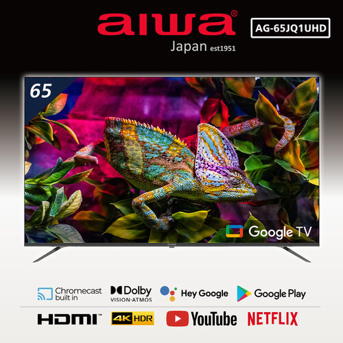 【Aiwa 日本愛華】75吋4K HDR Google TV認證 QLED量子點智慧聯網液晶顯示器-AG-75JQ1UHD(含安裝)