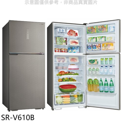 SANLUX台灣三洋 606公升雙門變頻冰箱(含標準安裝)【SR-V610B】