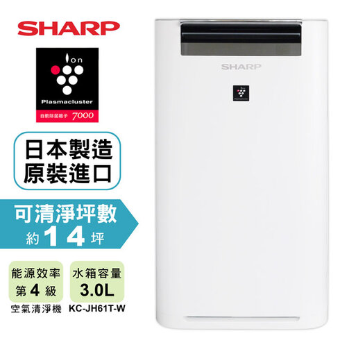 【SHARP夏普】日本原裝AIoT智慧空氣清淨機 KC-JH61T-W