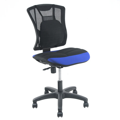DR. AIR 人體工學氣墊椅墊辦公網椅(2302)-黑藍
