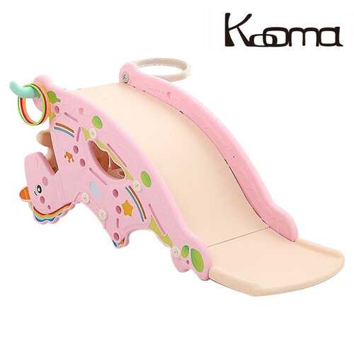 Kooma 獨角獸搖馬溜滑梯 - 寶貝粉