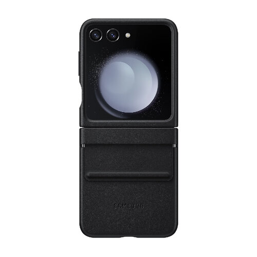 SAMSUNG Galaxy Z Flip5 原廠純素皮革保護殼 (EF-VF731P)-幻影黑