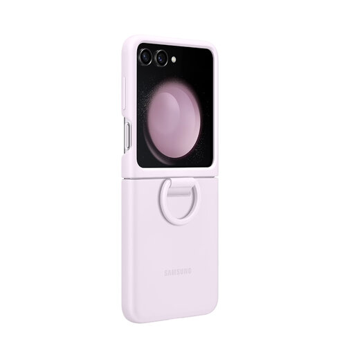 SAMSUNG Galaxy Z Flip5 原廠矽膠薄型保護殼 - 薰衣紫 ( 附指環扣 ) EF-PF731T