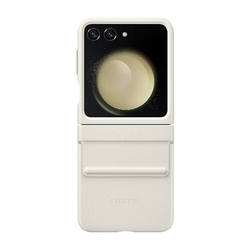 SAMSUNG Galaxy Z Flip5 原廠純素皮革保護殼 (EF-VF731P)-奶霜白