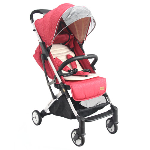 BabyBabe 嬰幼兒登機推車(附柔軟坐墊)-寶石紅