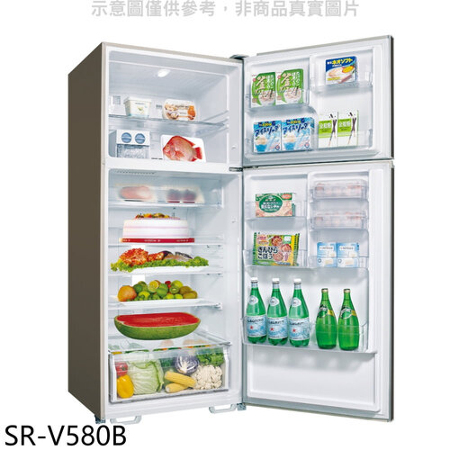 SANLUX台灣三洋 580公升雙門變頻冰箱(含標準安裝)【SR-V580B】