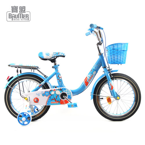 寶盟BAUMER 16吋親子鹿腳踏車(水藍)